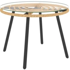 vidaXL - Loungeset - Donkergrijs - Poly rattan - 3 stuks - Met kussens
