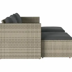 Loungesets|Loungesets-vidaXL - Loungeset - Grijs - Poly rattan