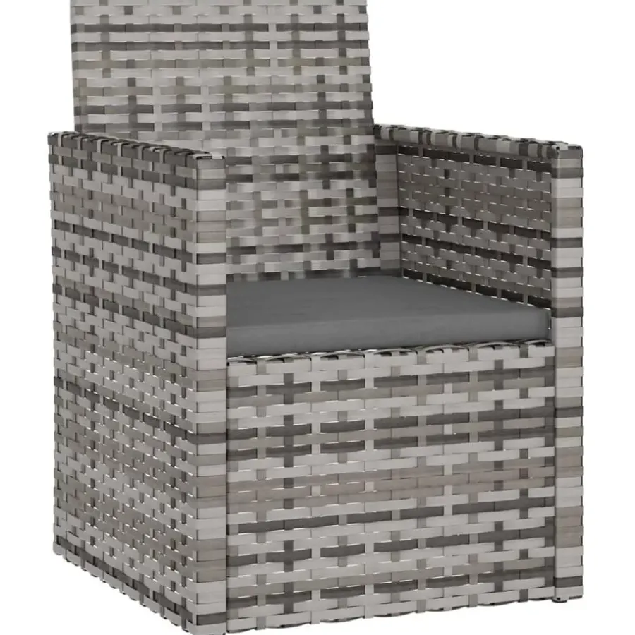 Loungesets-vidaXL - Loungeset - Grijs - Poly rattan