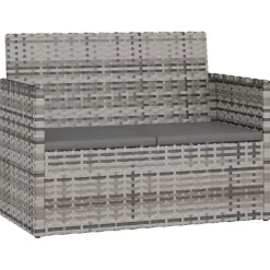 Loungesets-vidaXL - Loungeset - Grijs - Poly rattan