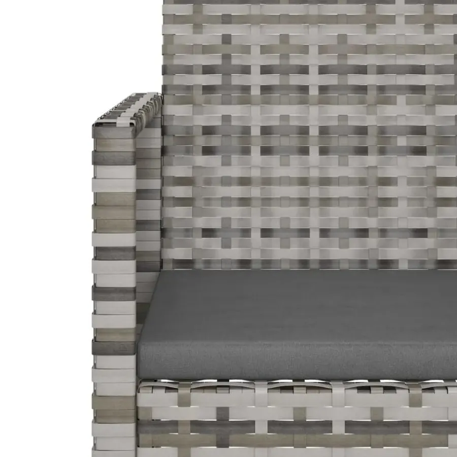 Loungesets-vidaXL - Loungeset - Grijs - Poly rattan