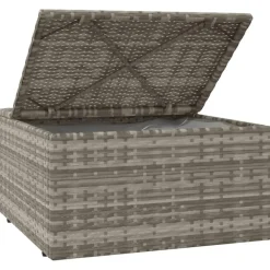 Loungesets-vidaXL - Loungeset - Grijs - Poly rattan - 3 stuks - Met kussens