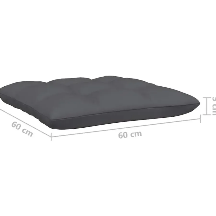 vidaXL - Loungeset - Grijs - Grenenhout - 3 stuks - Met kussens