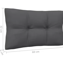 vidaXL - Loungeset - Grijs - Grenenhout - 3 stuks - Met kussens