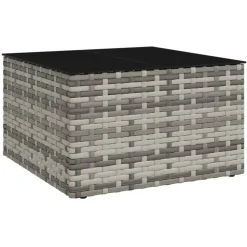 Loungesets-vidaXL - Loungeset - Grijs - Poly rattan - 2 stuks -Met kussens