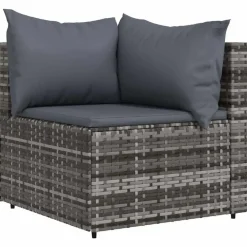 vidaXL - Loungeset - Grijs - Poly rattan