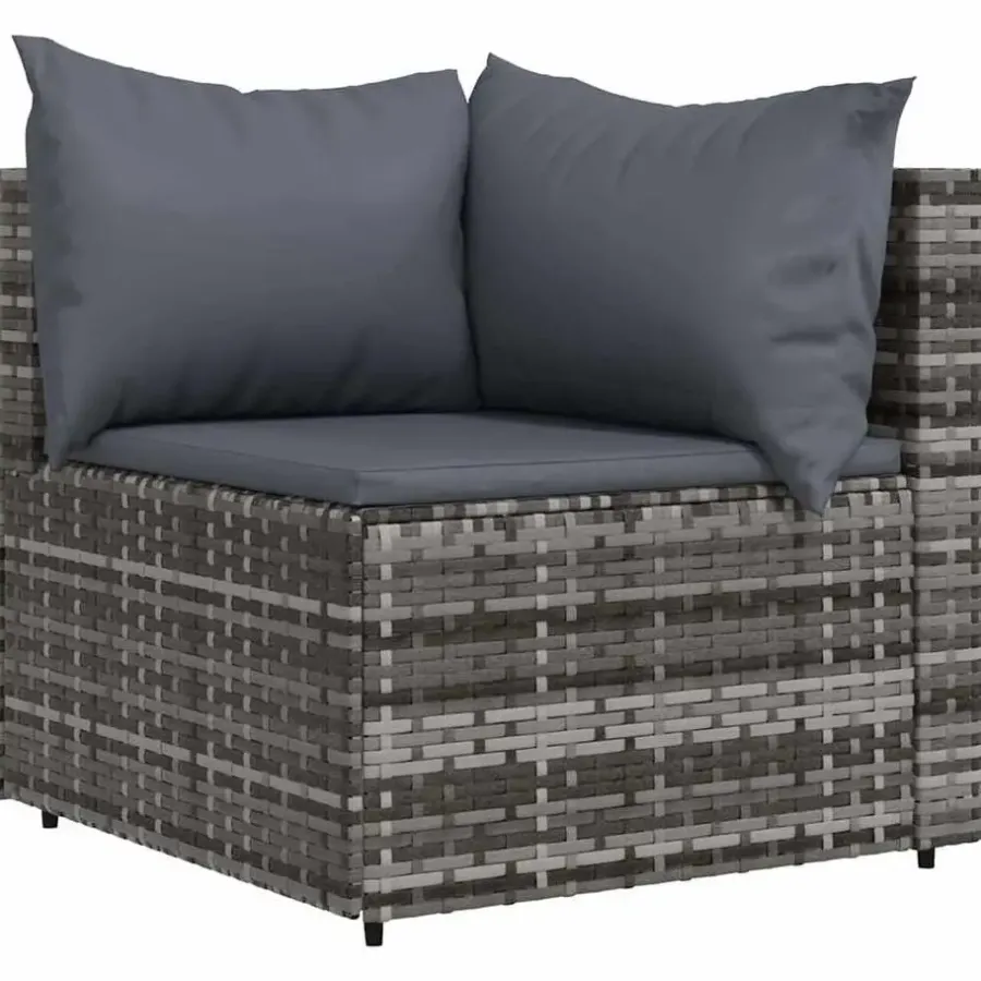 vidaXL - Loungeset - Grijs - Poly rattan