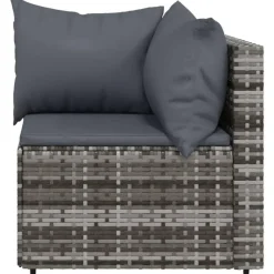 vidaXL - Loungeset - Grijs - Poly rattan