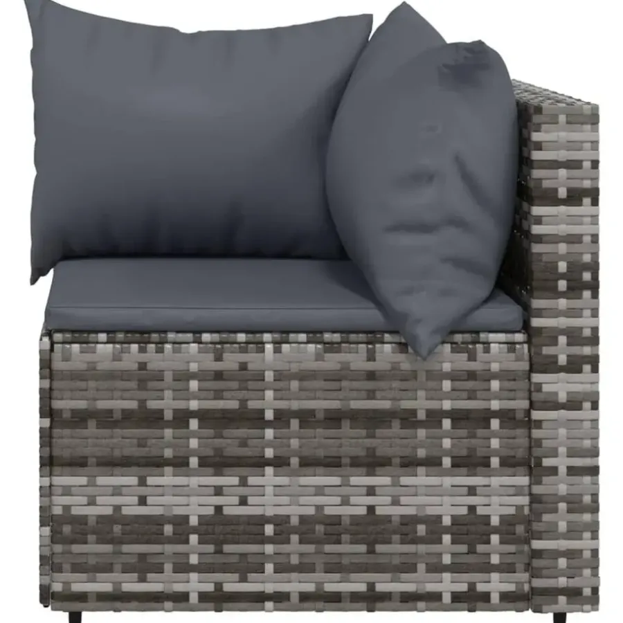 vidaXL - Loungeset - Grijs - Poly rattan