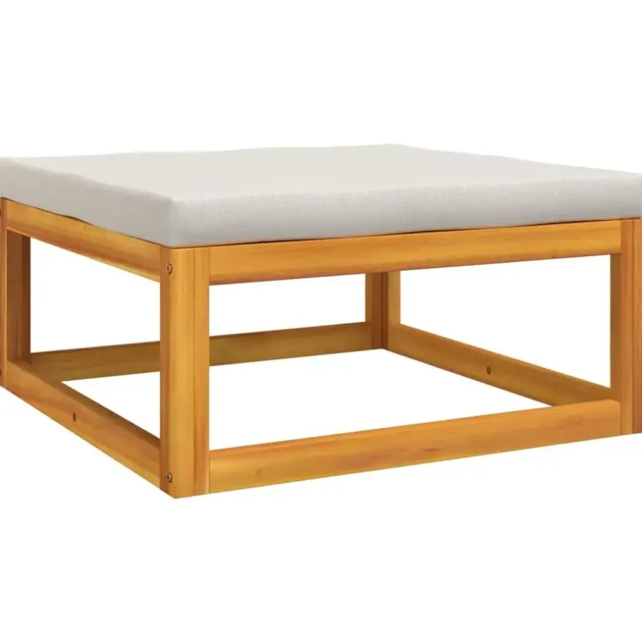 vidaXL - Loungeset - Lichtgrijze - Acaciahout - 9 stuks - Met kussens