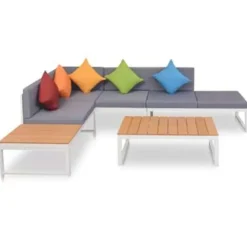 Loungesets-vidaXL - Loungeset - Multikleur - Aluminium
