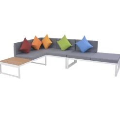 Loungesets-vidaXL - Loungeset - Multikleur - Aluminium