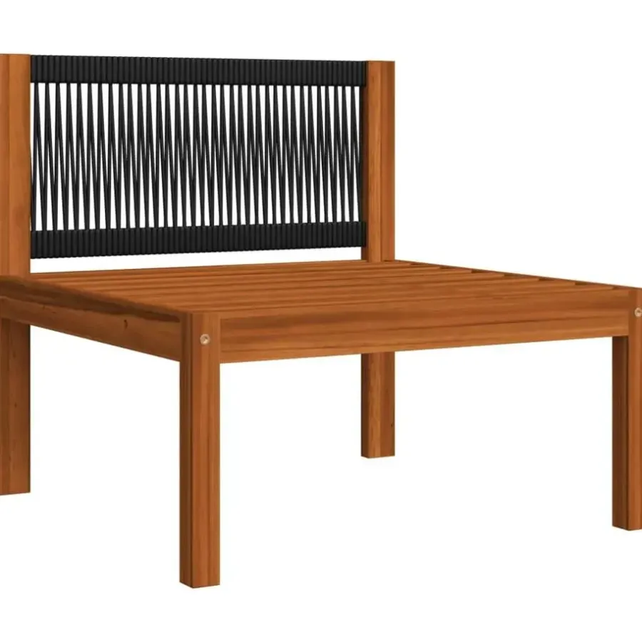 vidaXL - Loungeset - Wit - Acaciahout - 5 stuks- Met kussens