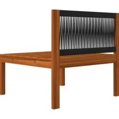 vidaXL - Loungeset - Wit - Acaciahout - 5 stuks- Met kussens