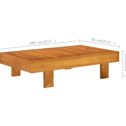 Loungesets-vidaXL - Loungeset - Wit - Acaciahout - 6 stuks - Met kussens - 100x60 cm