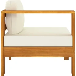 Loungesets-vidaXL - Loungeset - Wit - Acaciahout - 6 stuks - Met kussens - 100x60 cm