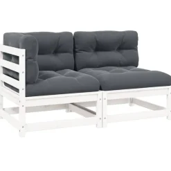 vidaXL - Loungeset - Wit - Grenenhout
