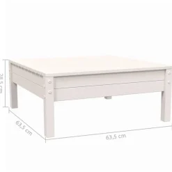 vidaXL - Loungeset - Wit - Grenenhout - 3 stuks - Met kussens