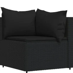vidaXL - Loungeset - Zwart - Poly rattan