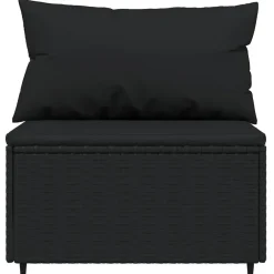vidaXL - Loungeset - Zwart - Poly rattan