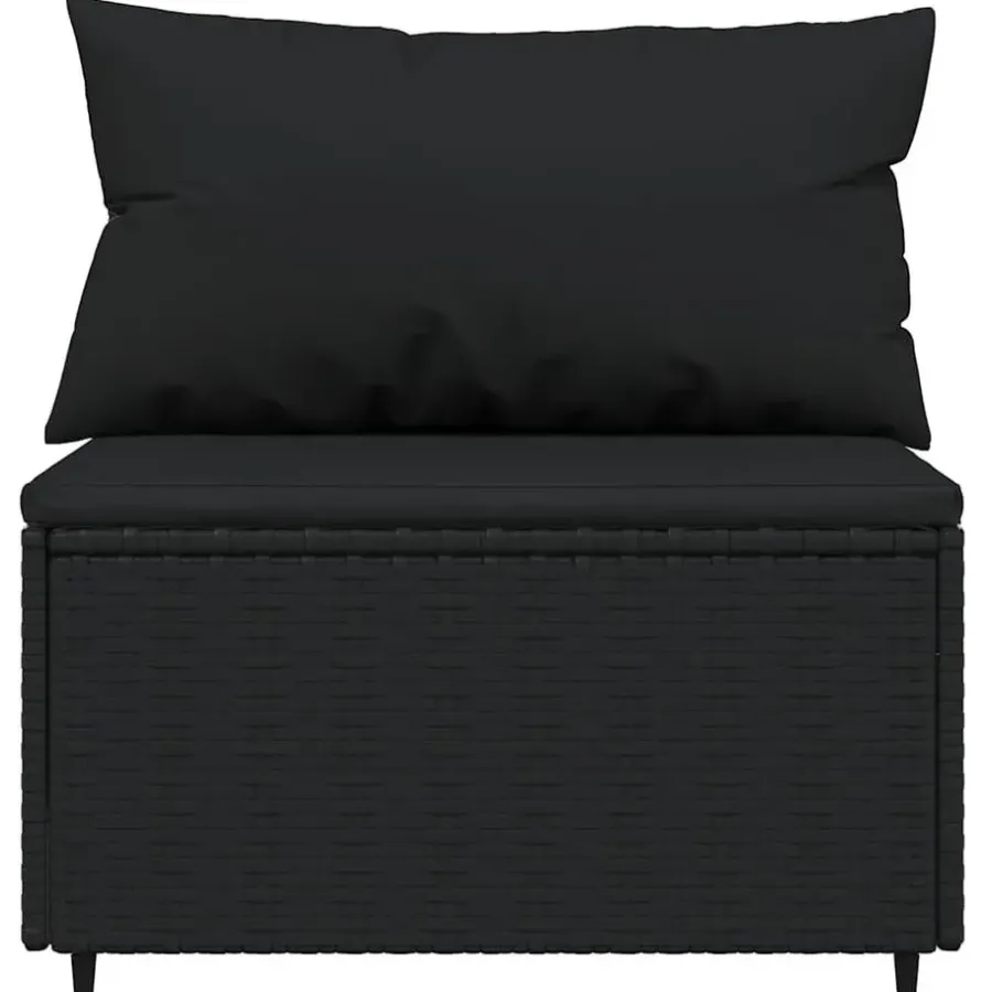 vidaXL - Loungeset - Zwart - Poly rattan