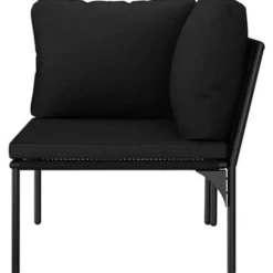 Loungesets-vidaXL - Loungeset - Zwart - PVC