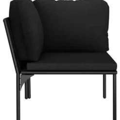 Loungesets-vidaXL - Loungeset - Zwart - PVC