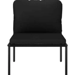 Loungesets-vidaXL - Loungeset - Zwart - PVC