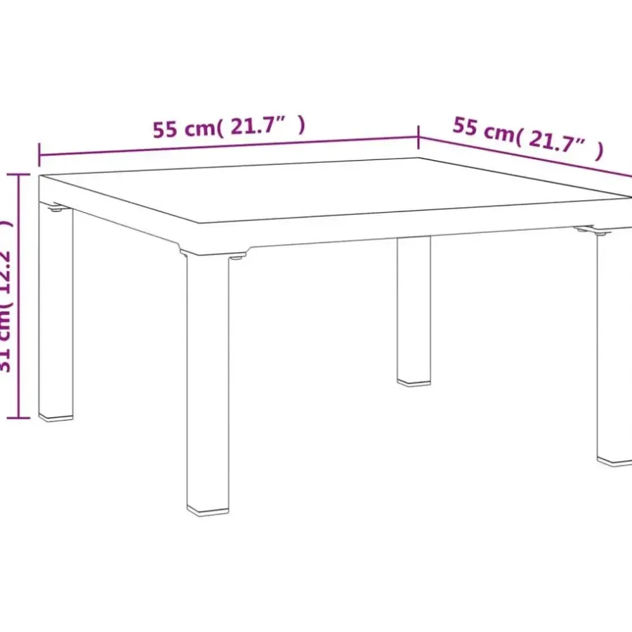 vidaXL - Loungeset - Zwart - Poly rattan