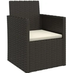 Loungesets-vidaXL - Loungeset - Zwart - Poly rattan