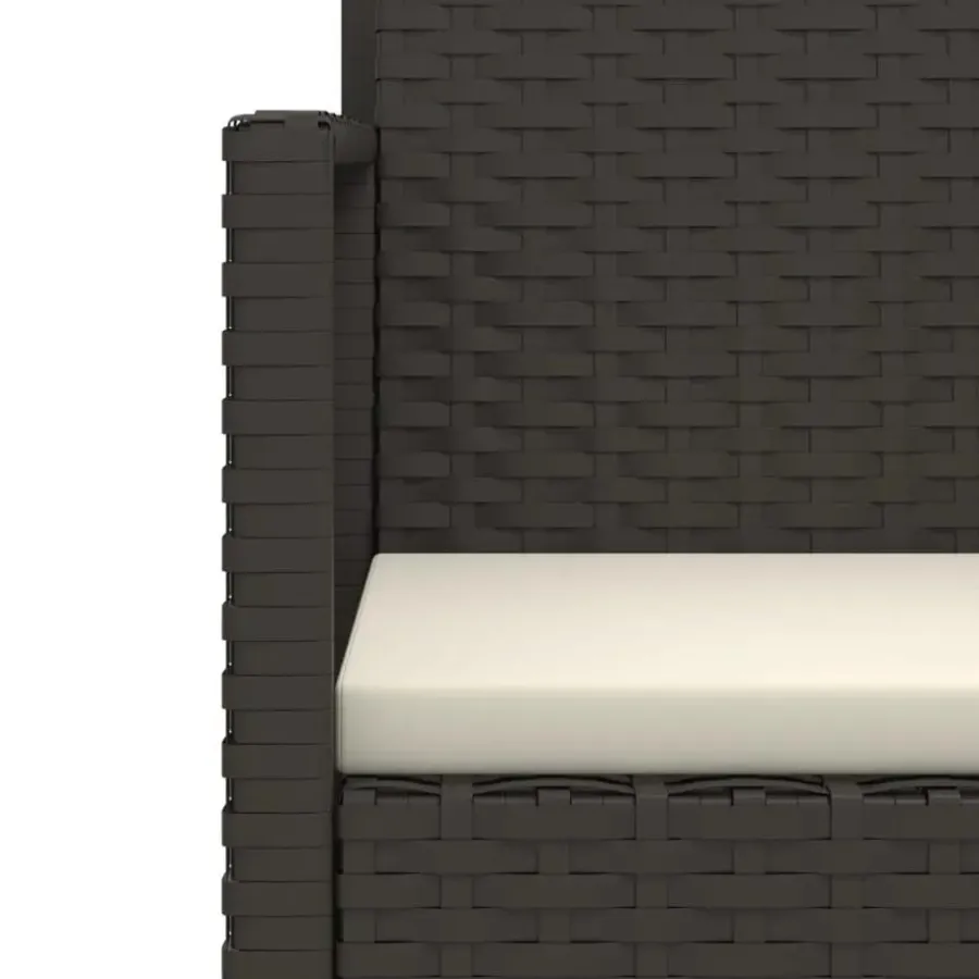 Loungesets-vidaXL - Loungeset - Zwart - Poly rattan