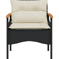 Loungesets-vidaXL - Loungeset - Zwart - Poly rattan