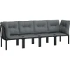 Loungesets-vidaXL - Loungeset - Zwart - Poly rattan