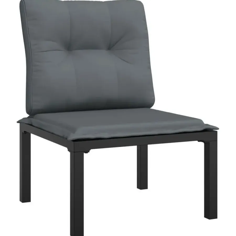 Loungesets-vidaXL - Loungeset - Zwart - Poly rattan