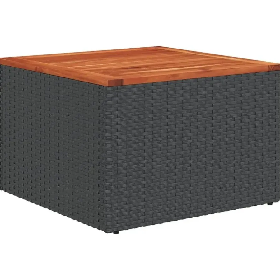 vidaXL - Loungeset - Zwart - Poly rattan - 13 stuks - Met kussens