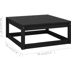 Loungesets-vidaXL - Loungeset - Zwart - Grenenhout