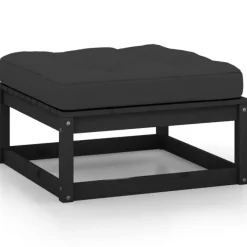 Loungesets-vidaXL - Loungeset - Zwart - Grenenhout