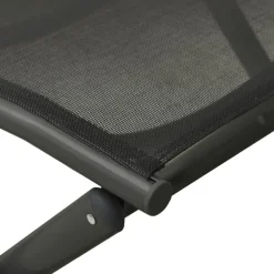 vidaXL - Loungeset - Zwart - Aluminium