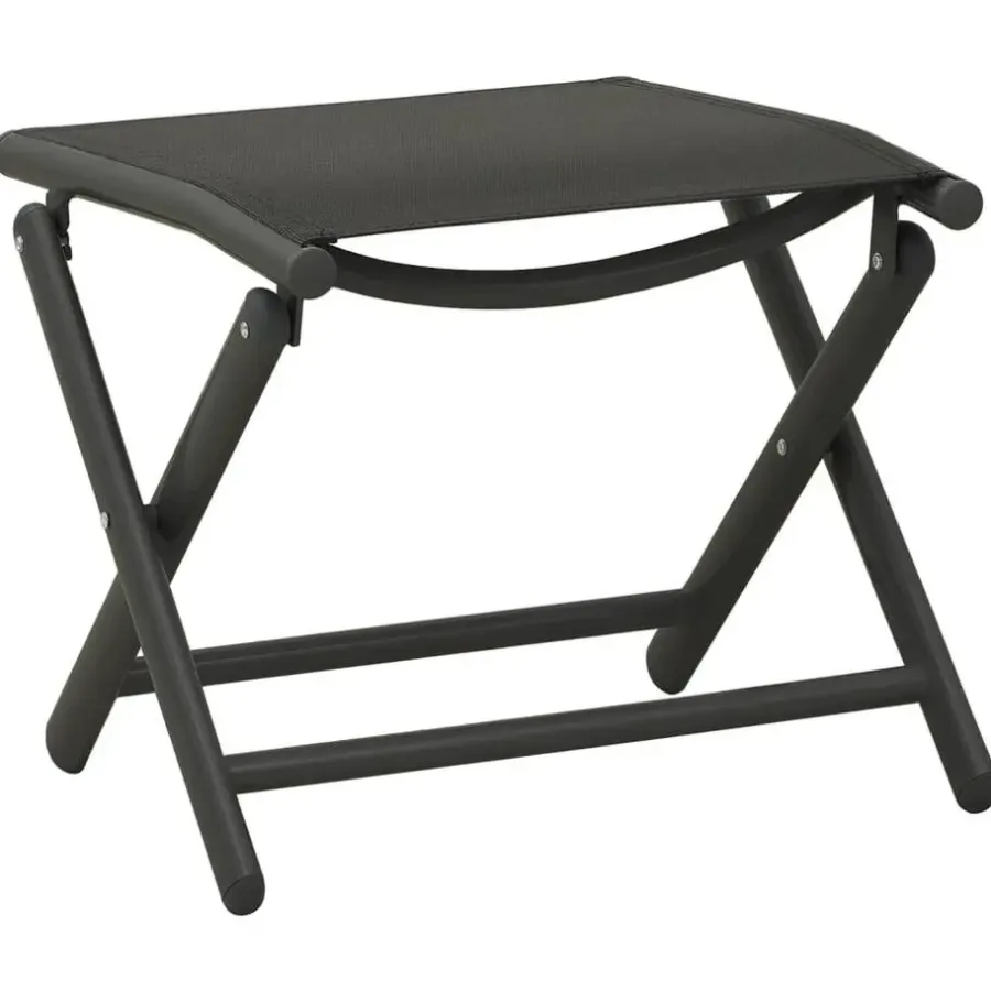 vidaXL - Loungeset - Zwart - Aluminium
