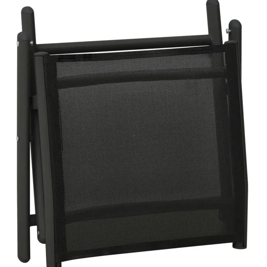 vidaXL - Loungeset - Zwart - Aluminium