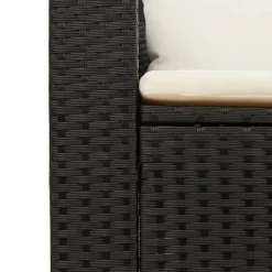 vidaXL - Loungeset - Zwart - Poly rattan