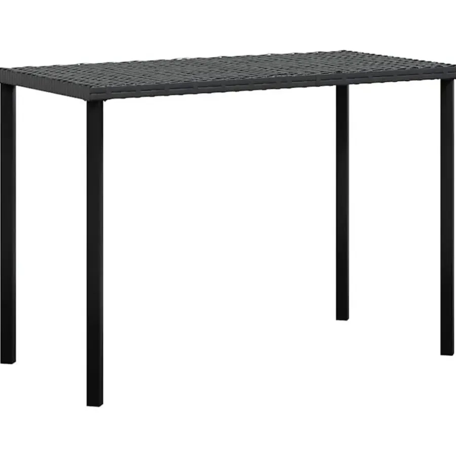 vidaXL - Loungeset (dinning) - Zwart - Poly rattan - 5 stuks - Met kussens