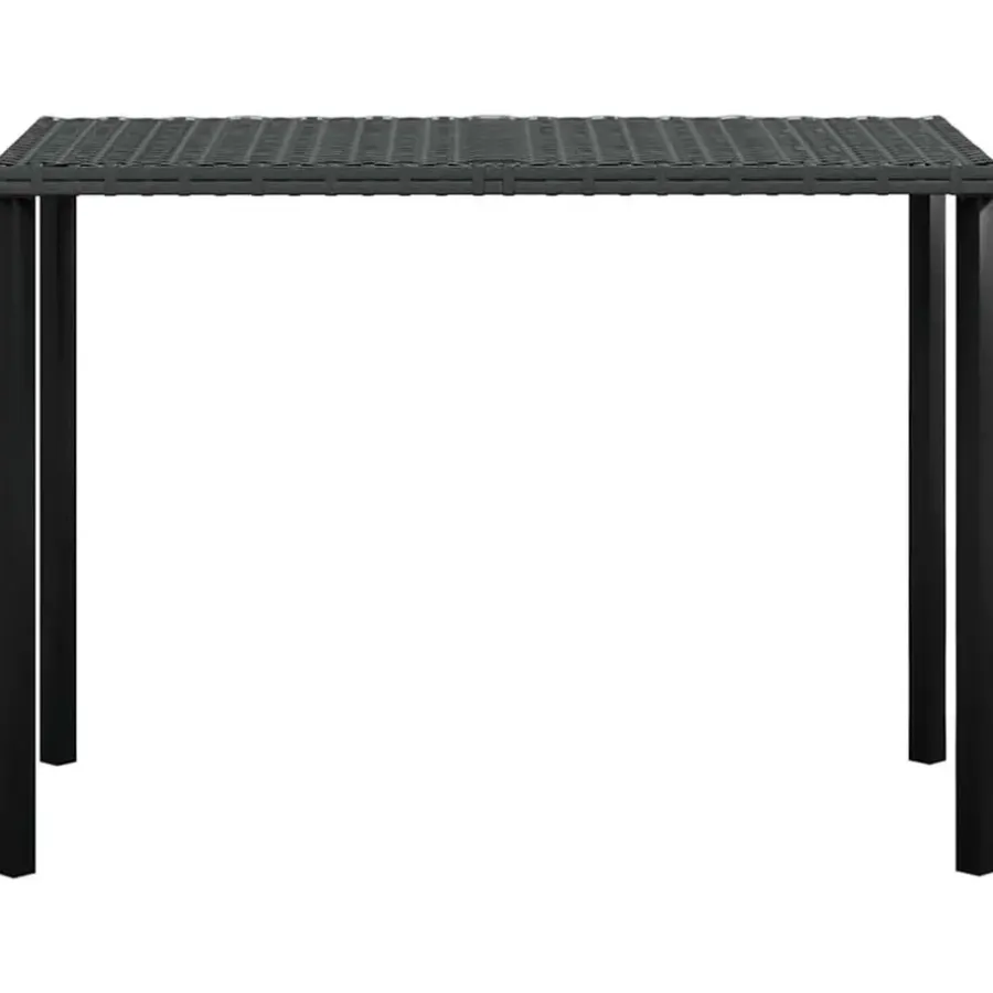 vidaXL - Loungeset (dinning) - Zwart - Poly rattan - 5 stuks - Met kussens