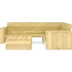 Loungesets|Loungesets-vidaXL - Loungeset Voor De Tuin - Bruin - Geïmpregneerd grenenhout