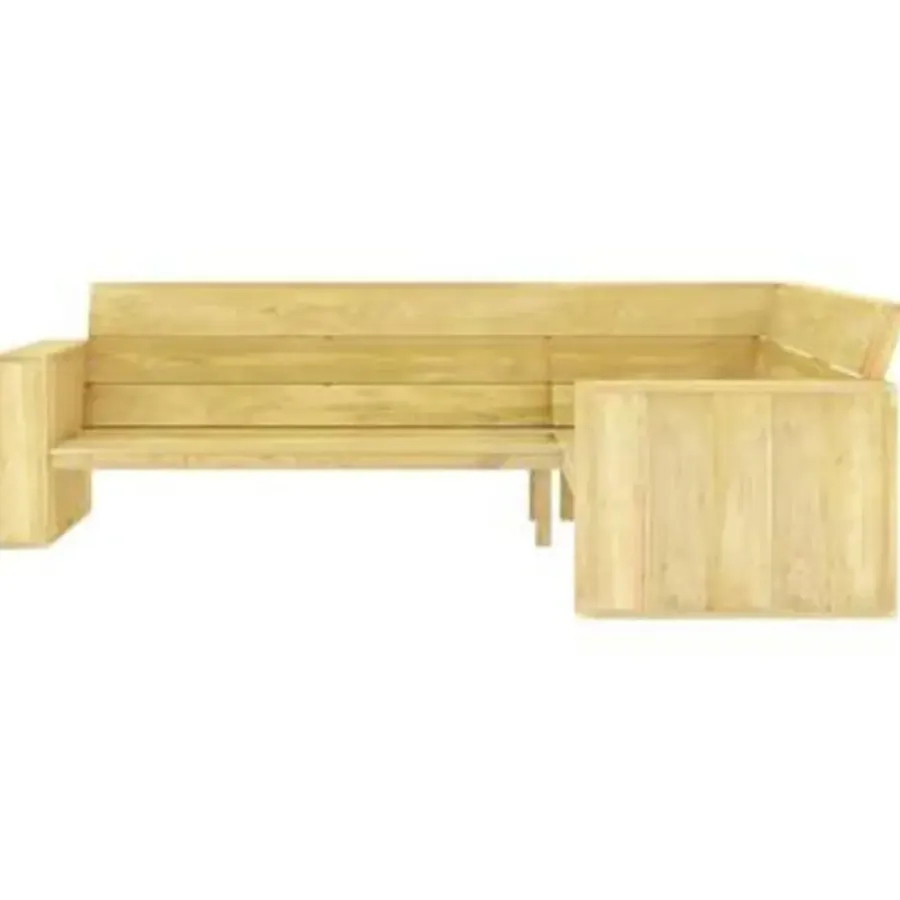 Loungesets|Loungesets-vidaXL - Loungeset Voor De Tuin - Bruin - Geïmpregneerd grenenhout
