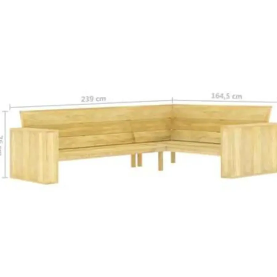 Loungesets|Loungesets-vidaXL - Loungeset Voor De Tuin - Bruin - Geïmpregneerd grenenhout