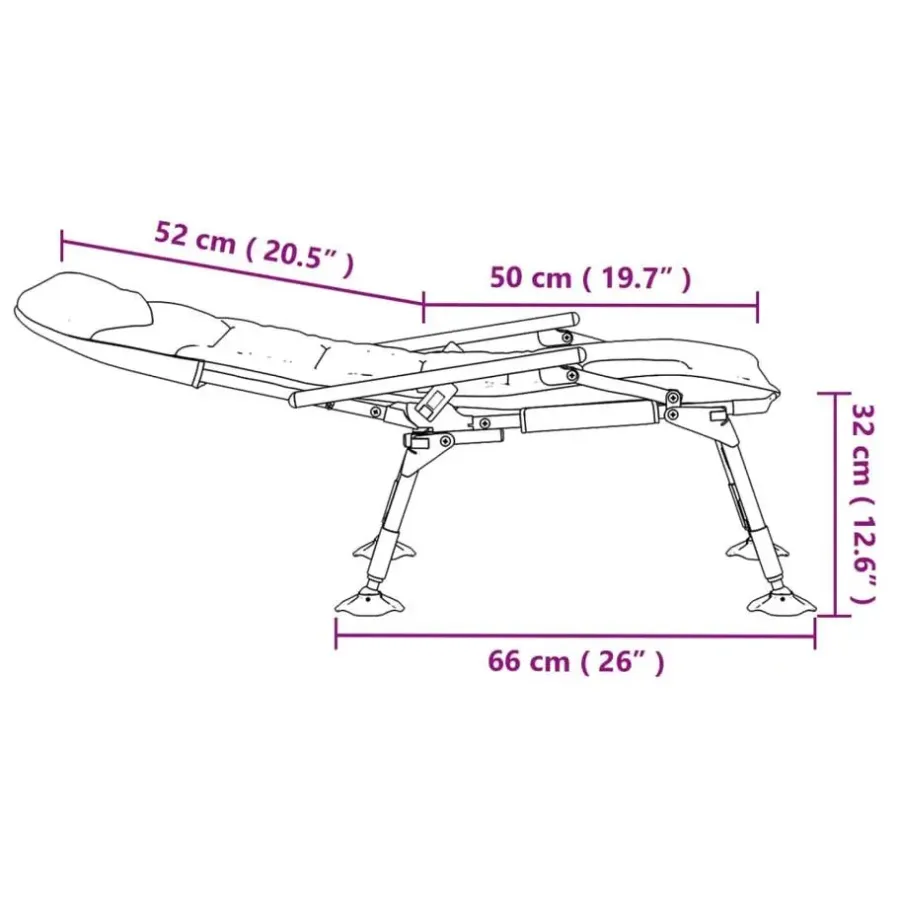 Kamperen En Outdoor-vidaXL - Loungestoel met armleuning - Groen - Staal