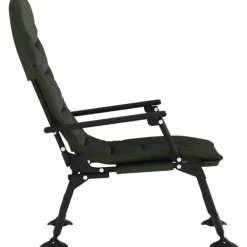 Kamperen En Outdoor-vidaXL - Loungestoel met armleuning - Groen - Staal