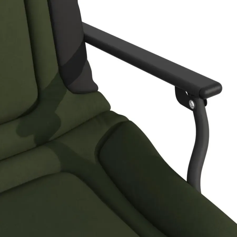 Kamperen En Outdoor-vidaXL - Loungestoel met armleuning - Groen - Staal