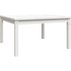 vidaXL - Loungetafel - Wit - Massief grenenhout - 82,5x82,5x45 cm
